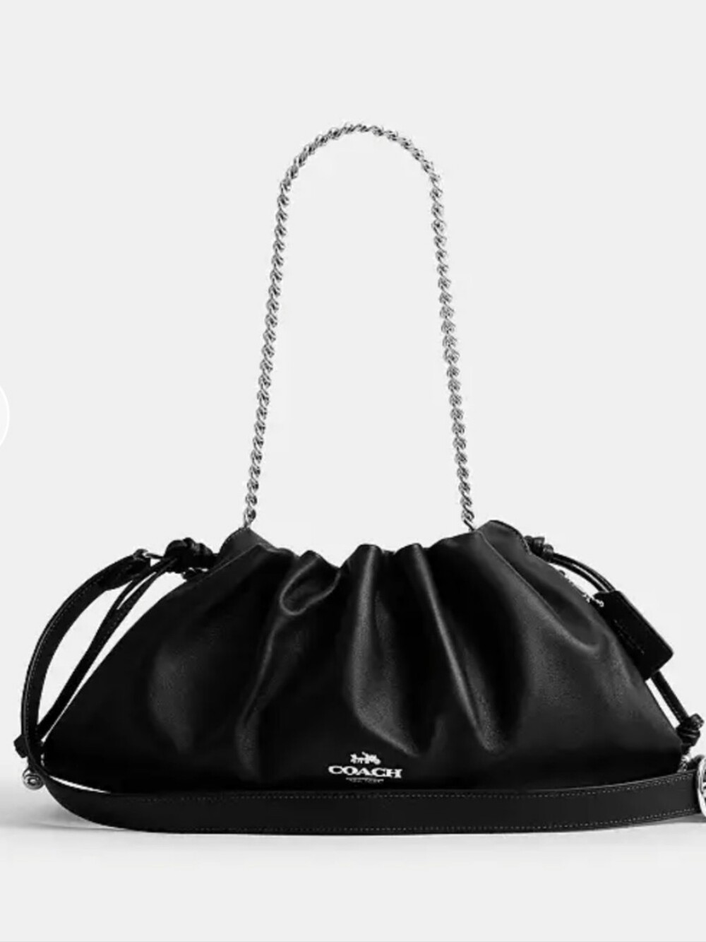 Coach Large Faye Black Leather Bag